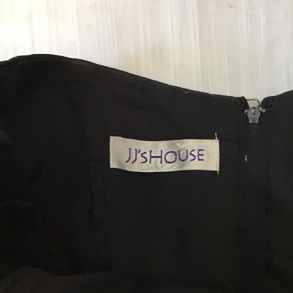 JJs HOUSE WOMEN BLACK SATIN STRAPLESS HEART SHAPE PLEATED EVENT DRESS- No SZ Tag - Picture 9 of 9